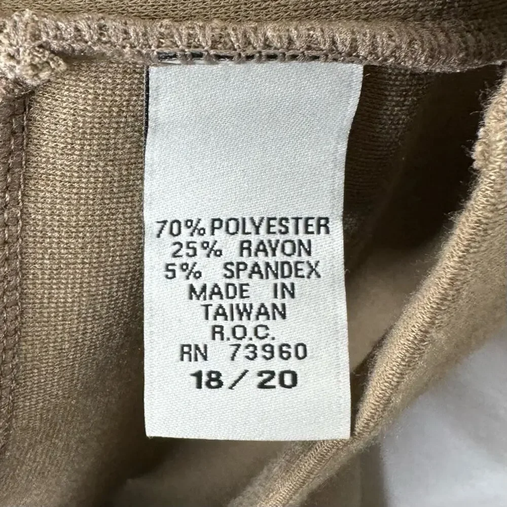 SOFT BY AVENUE / tan button front knit jacket / 18/20